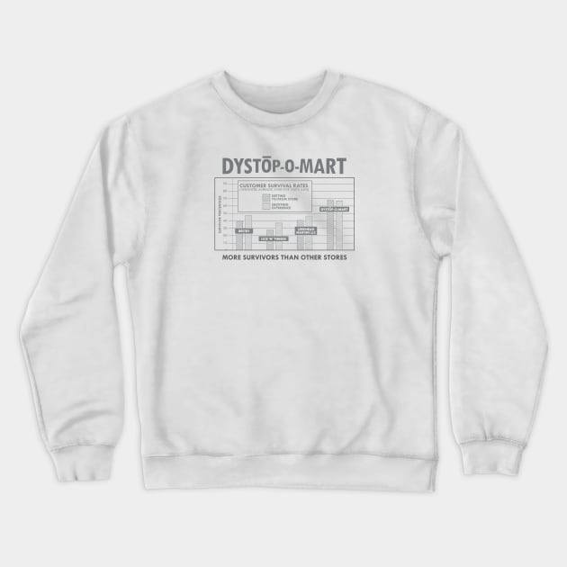 At Dystopomart We Have More Survivors Than Other Stores KPI Chart Crewneck Sweatshirt by DYSTOP-O-MART